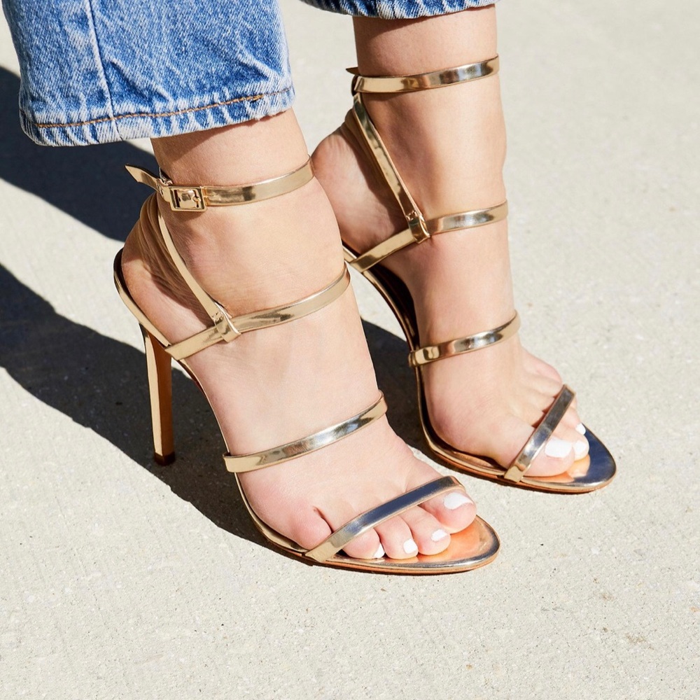 Schutz Gold Ilara Heels
